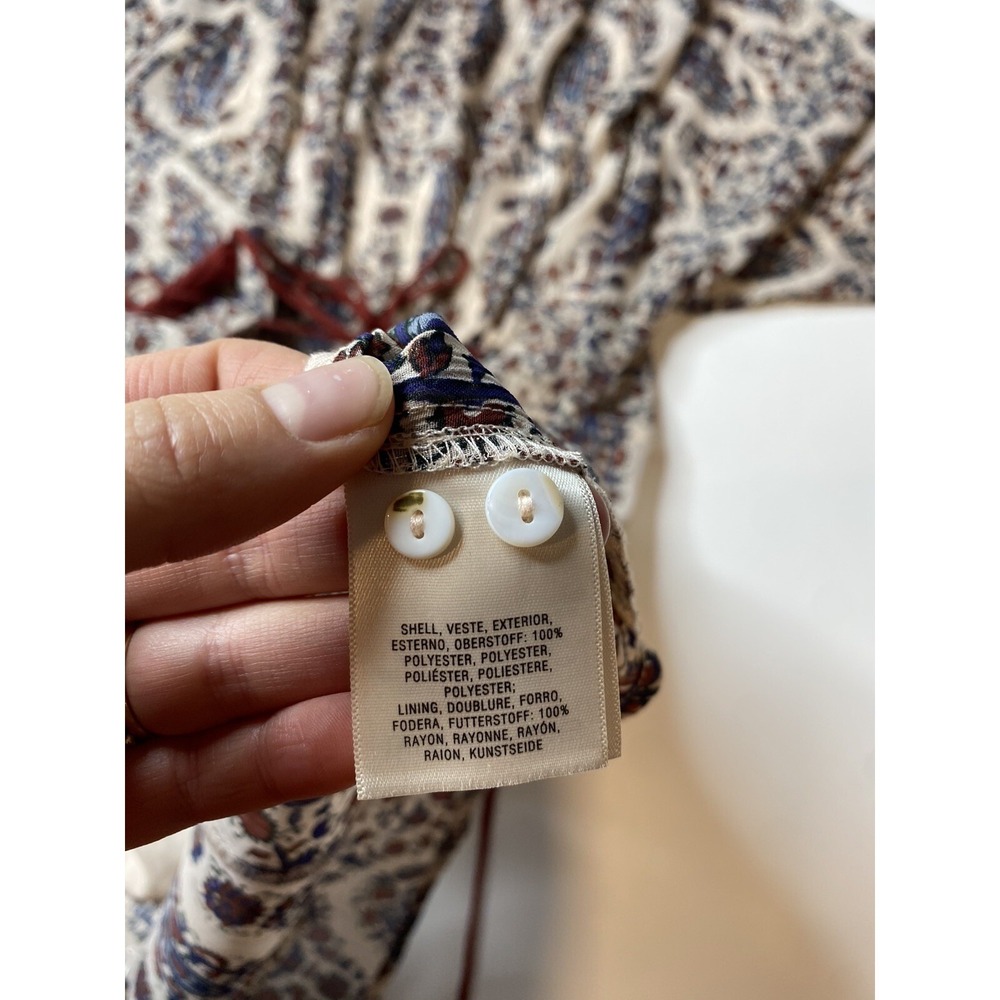 Floreat Anthropologie Dress Women's Small Zharah Peasant Boho Floral Belted - Picture 6 of 10